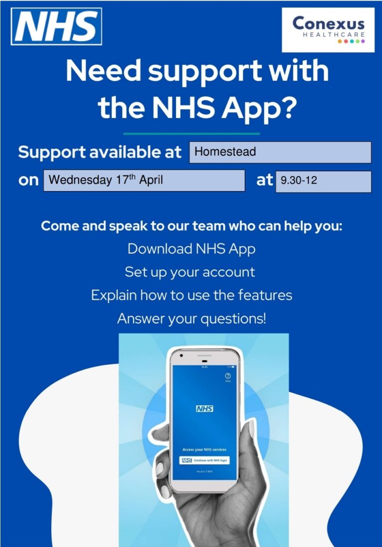 NHS app support – Homestead Medical Centre